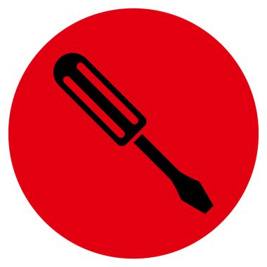 Vektör simge yuvarlak düz tornavida