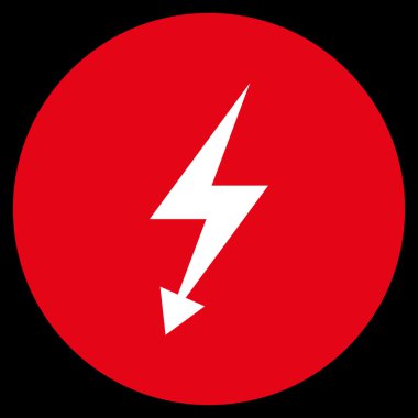 Düz yuvarlak vektör simge elektrik Strike