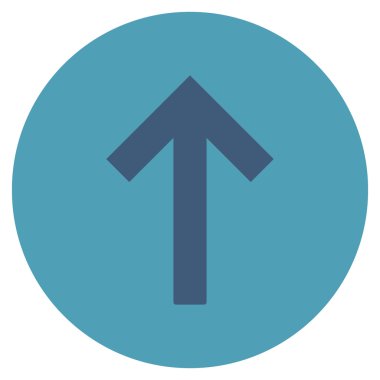 Vektör simge yuvarlak düz yukarı ok