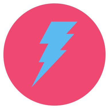 Düz yuvarlak vektör simge yürütmek