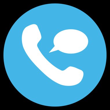 Telefon mesajı düz yuvarlak vektör simgesi