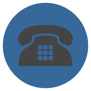 Sesi telefon vektör simge düz yuvarlak