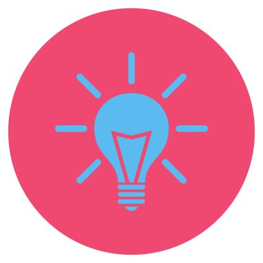 Elektrik ışık düz yuvarlak vektör simgesi