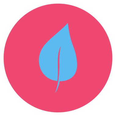 Bitki yaprak düz yuvarlak vektör simgesi