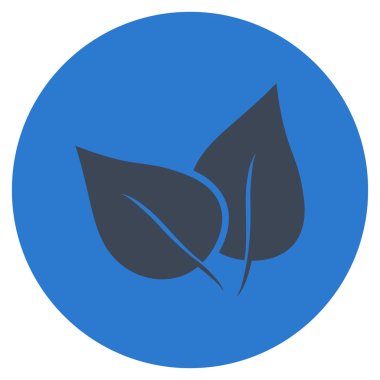 Flora Bitki düz yuvarlak vektör simgesi