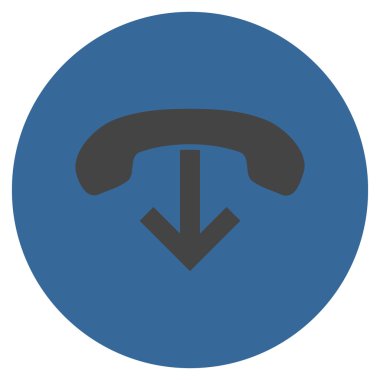 Vektör simge yuvarlak düz telefon asmak