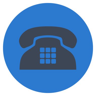 Sesi telefon vektör simge düz yuvarlak