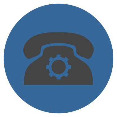 Telefon ayarları düz yuvarlak vektör simgesi