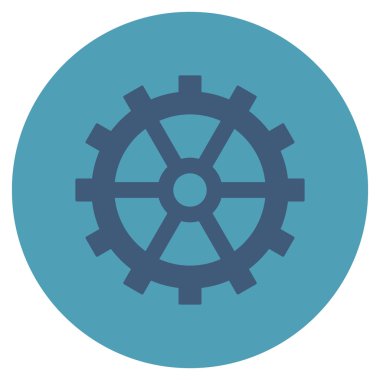 Vites düz yuvarlak vektör simgesi