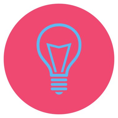 Lamba ampul düz yuvarlak vektör simgesi