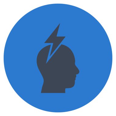 Vektör simge düz yuvarlak baş ağrısı