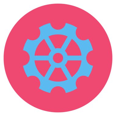 Vites düz yuvarlak vektör simgesi