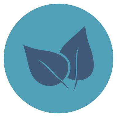 Flora Bitki düz yuvarlak vektör simgesi