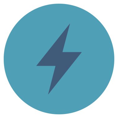 Düz yuvarlak vektör simge elektrik Strike