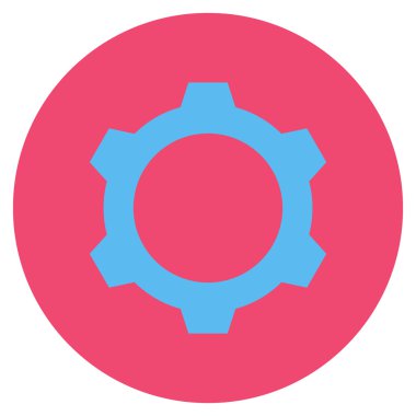 Vites düz yuvarlak vektör simgesi