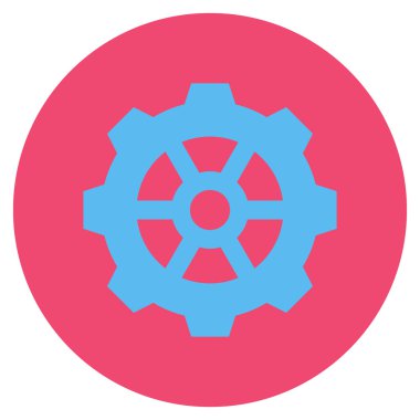 Vites düz yuvarlak vektör simgesi