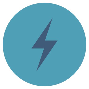 Elektrik düz yuvarlak vektör simgesi