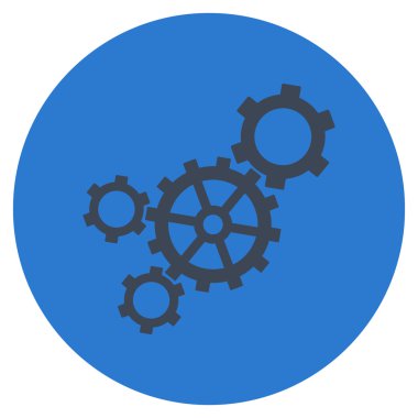 Düz yuvarlak vektör simge mekanizması