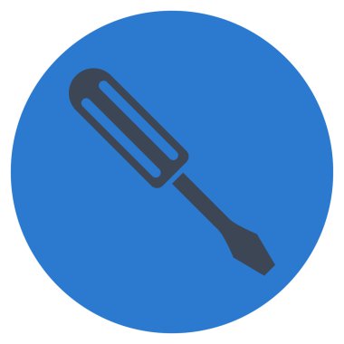 Vektör simge yuvarlak düz tornavida