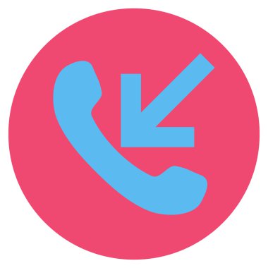 Vektör simge yuvarlak düz gelen arama