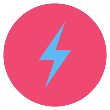 Elektrik düz yuvarlak vektör simgesi