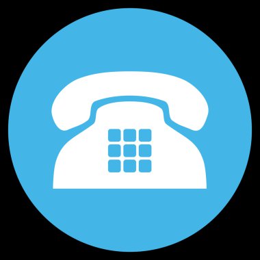 Sesi telefon vektör simge düz yuvarlak