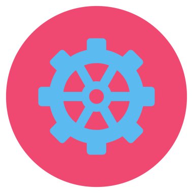 Vites düz yuvarlak vektör simgesi