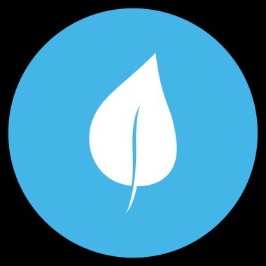 Bitki yaprak düz yuvarlak vektör simgesi