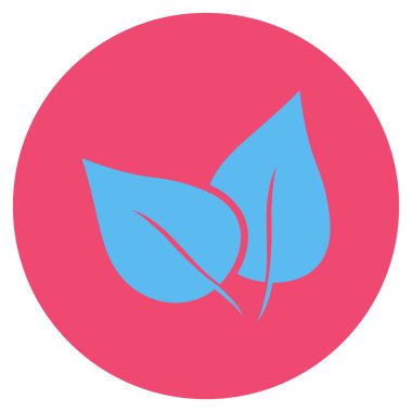 Flora Bitki düz yuvarlak vektör simgesi