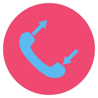 Düz konuşmak telefon vektör simge yuvarlak