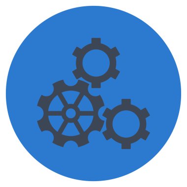 Vites düz yuvarlak vektör simgesi