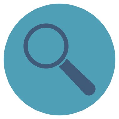 Arama aracı düz yuvarlak vektör simgesi