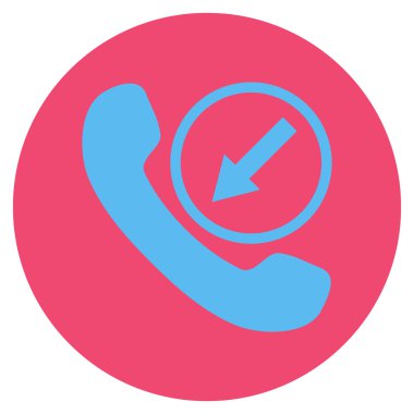 Vektör simge yuvarlak düz gelen arama