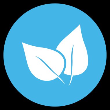 Flora Bitki düz yuvarlak vektör simgesi