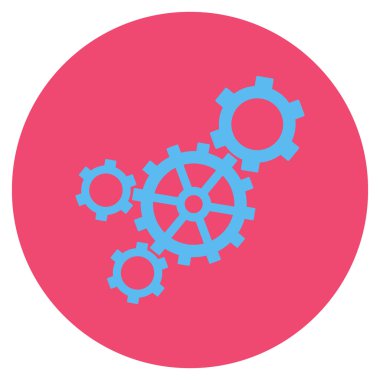 Düz yuvarlak vektör simge mekanizması