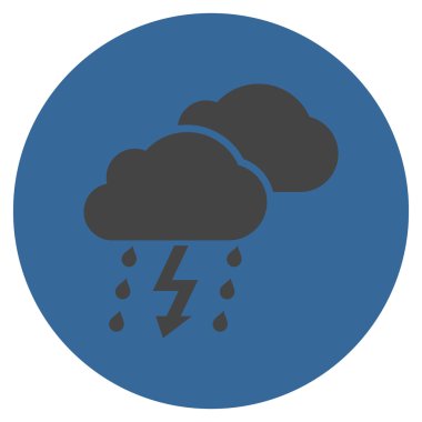 Fırtına düz yuvarlak vektör simgesi