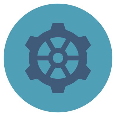 Vites düz yuvarlak vektör simgesi