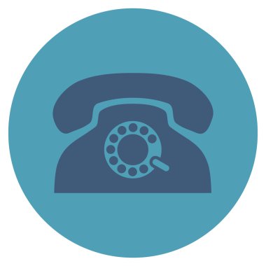 Nabız telefon vektör simge düz yuvarlak