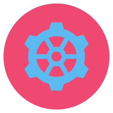 Vites düz yuvarlak vektör simgesi