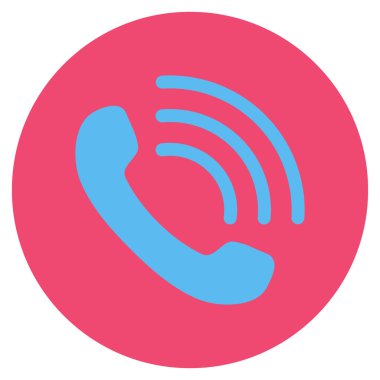 Telefon vektör simge düz yuvarlak