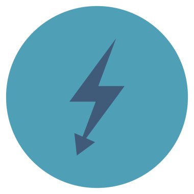 Düz yuvarlak vektör simge elektrik Strike