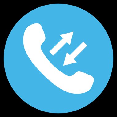 Düz konuşmak telefon vektör simge yuvarlak