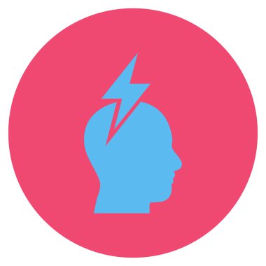 Vektör simge düz yuvarlak baş ağrısı