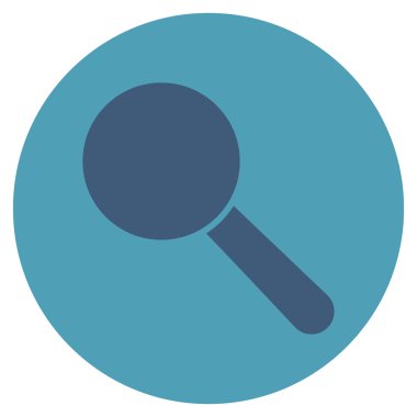 Arama aracı düz yuvarlak vektör simgesi