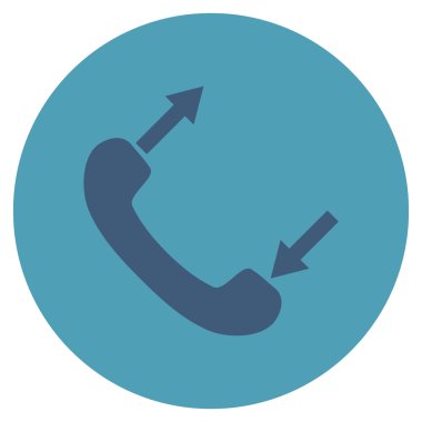 Düz konuşmak telefon vektör simge yuvarlak