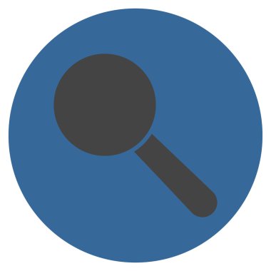 Arama aracı düz yuvarlak vektör simgesi