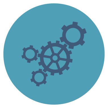 Düz yuvarlak vektör simge mekanizması