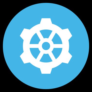 Vites düz yuvarlak vektör simgesi