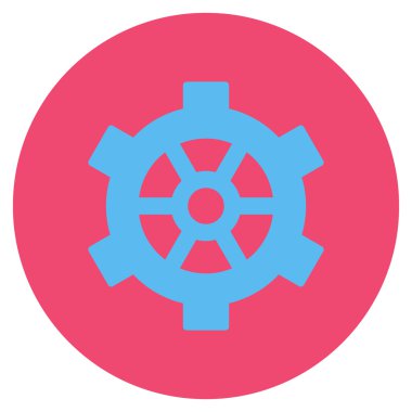 Vites düz yuvarlak vektör simgesi