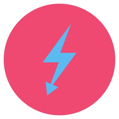 Düz yuvarlak vektör simge elektrik Strike